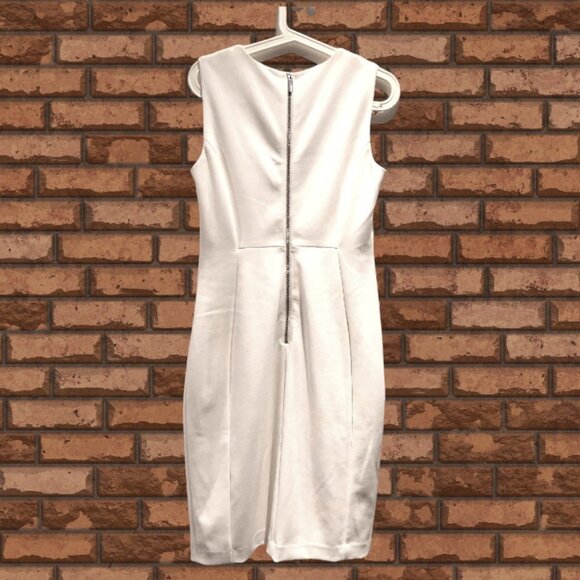 NWOT Calvin Klein Sleeveless Textured Crepe Sheath Dress Office/ Party/ Cocktail - Picture 9 of 16